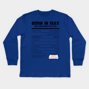 Born in may Kids Long Sleeve T-Shirt